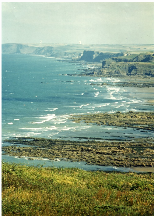 Narrowing beach